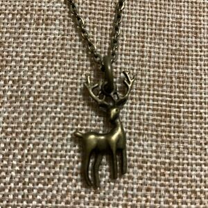 Buck Deer Necklace 18” One of a kind